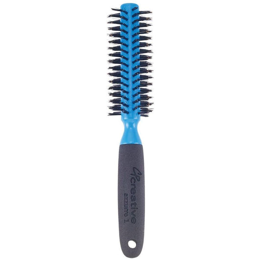 Azzurro Wood  Barrel Round Boar Bristle Hair Brush