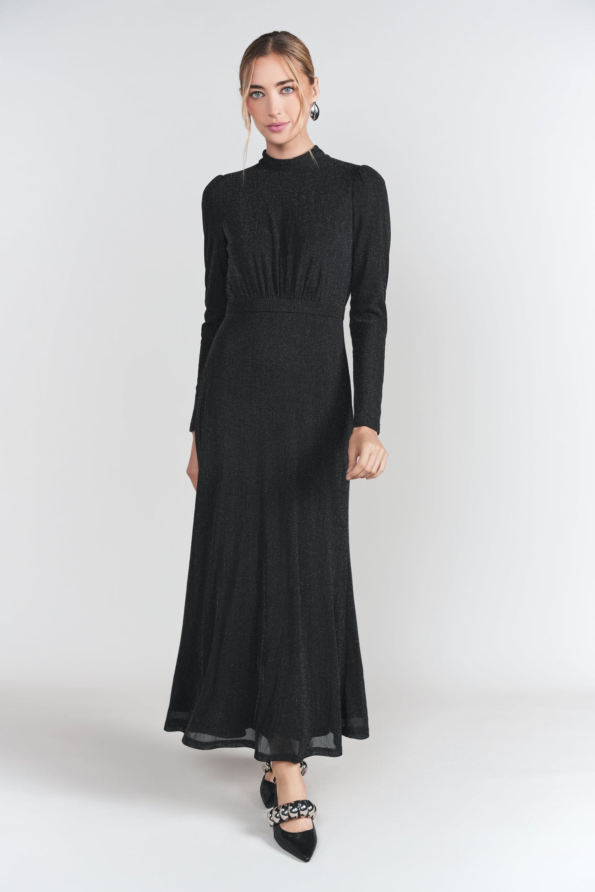 Olivia Midi- Black Shimmer