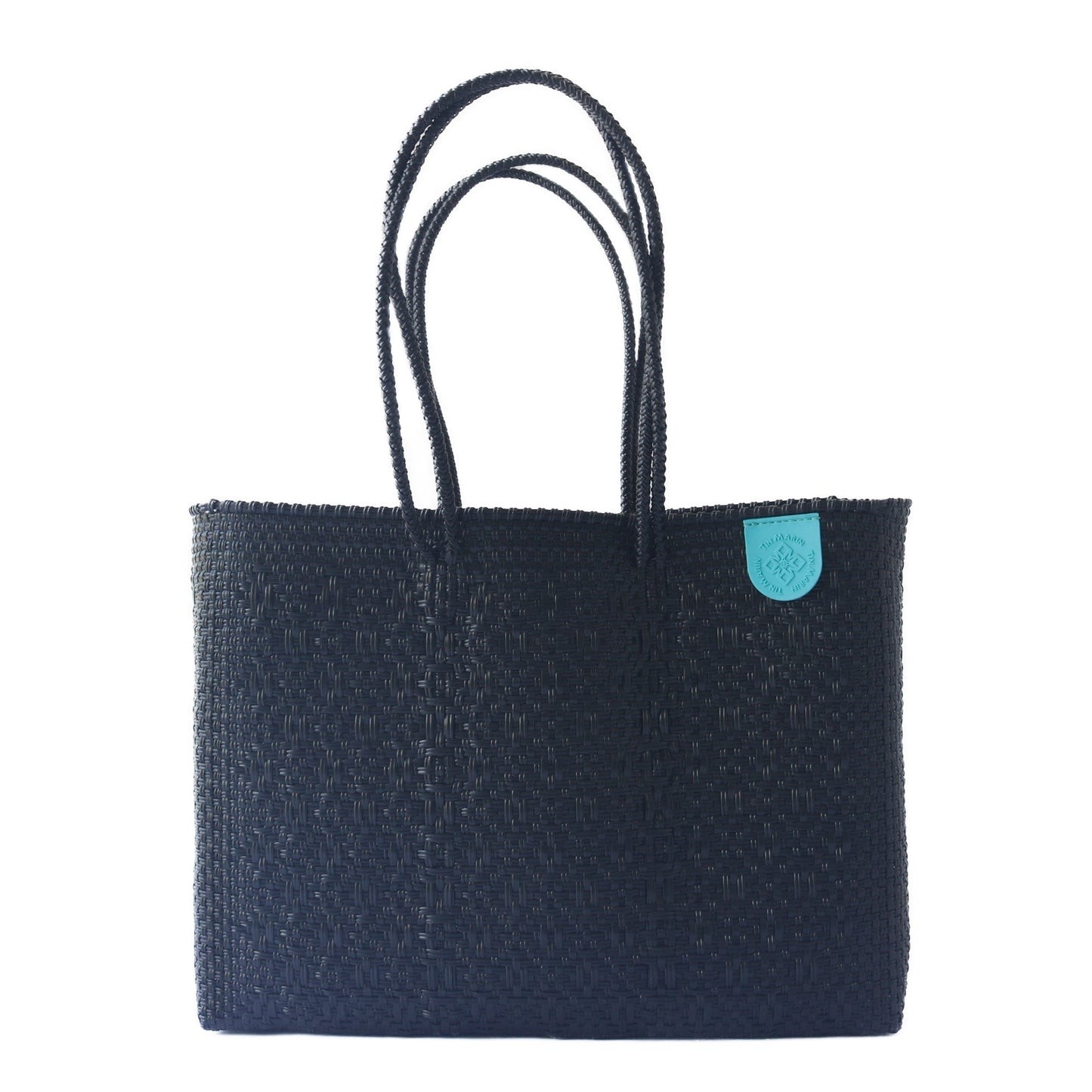 All Black Woven Super Tote