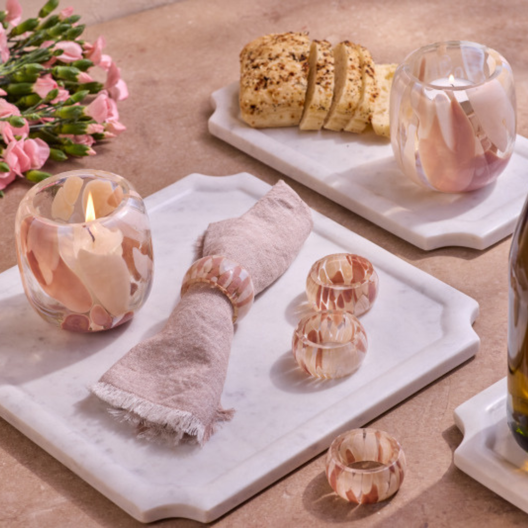 Juna Glass Napkin Rings - Set of 4