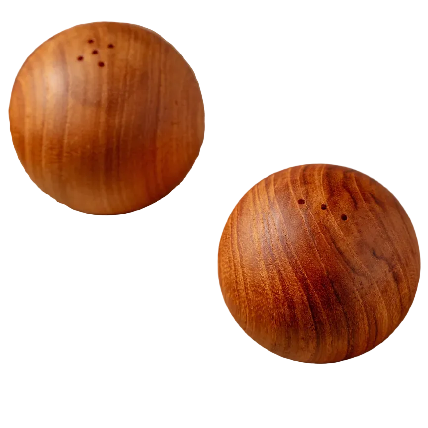 Teak Salt & Pepper Shaker Set