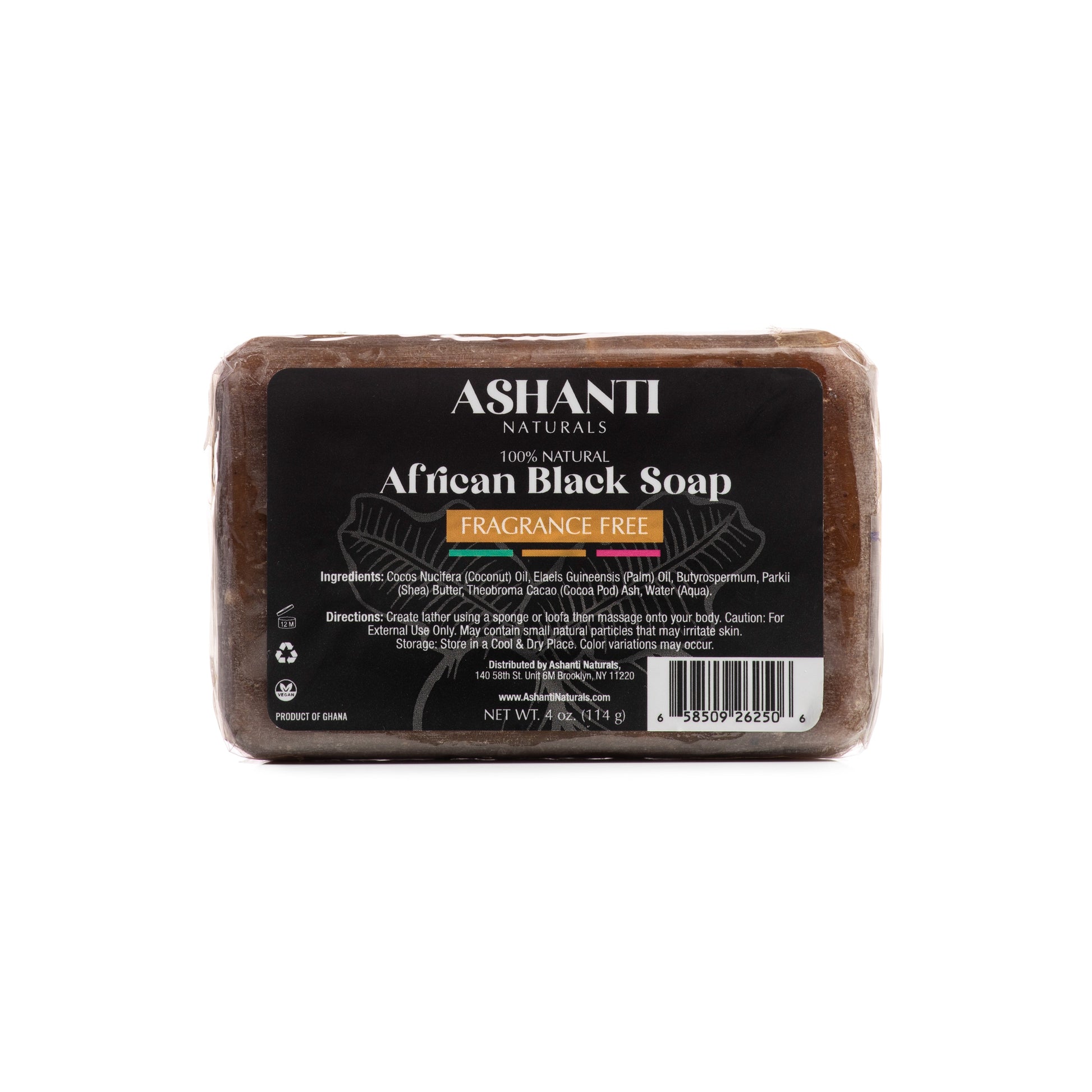 ASHANTI NATURALS 100% African Black Soap - Fragrance Free - Osadia Concept Store