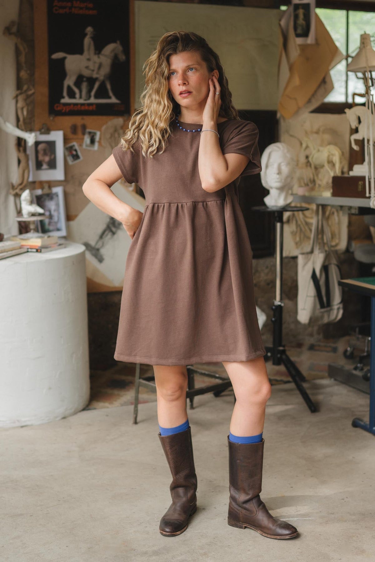Porch Dress (Updated) in Umber