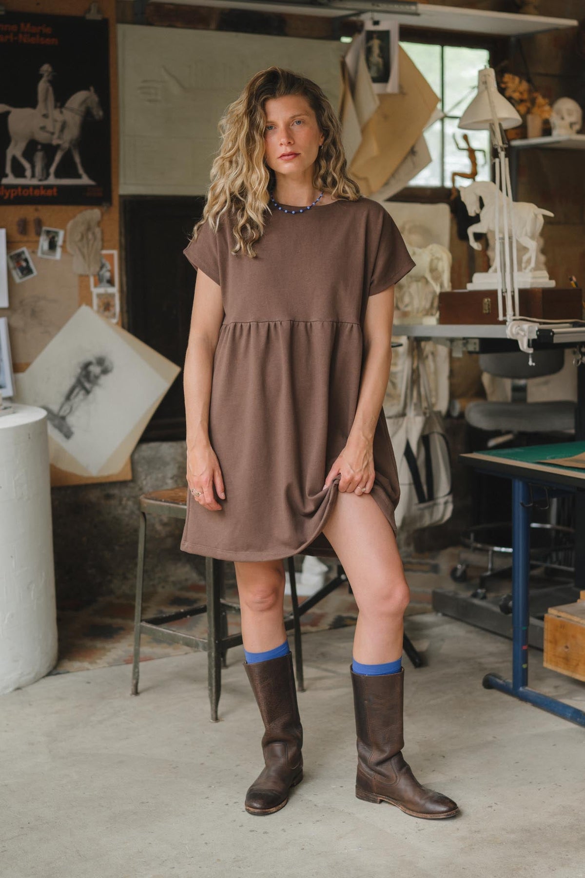 Porch Dress (Updated) in Umber
