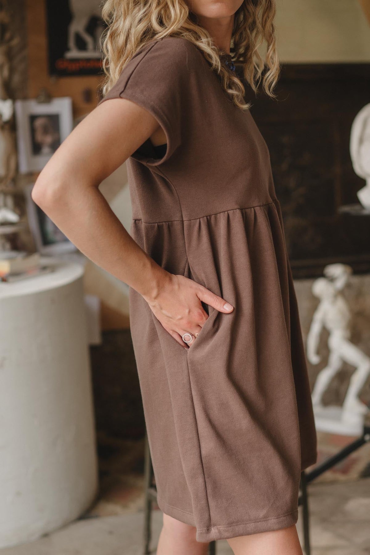 Porch Dress (Updated) in Umber