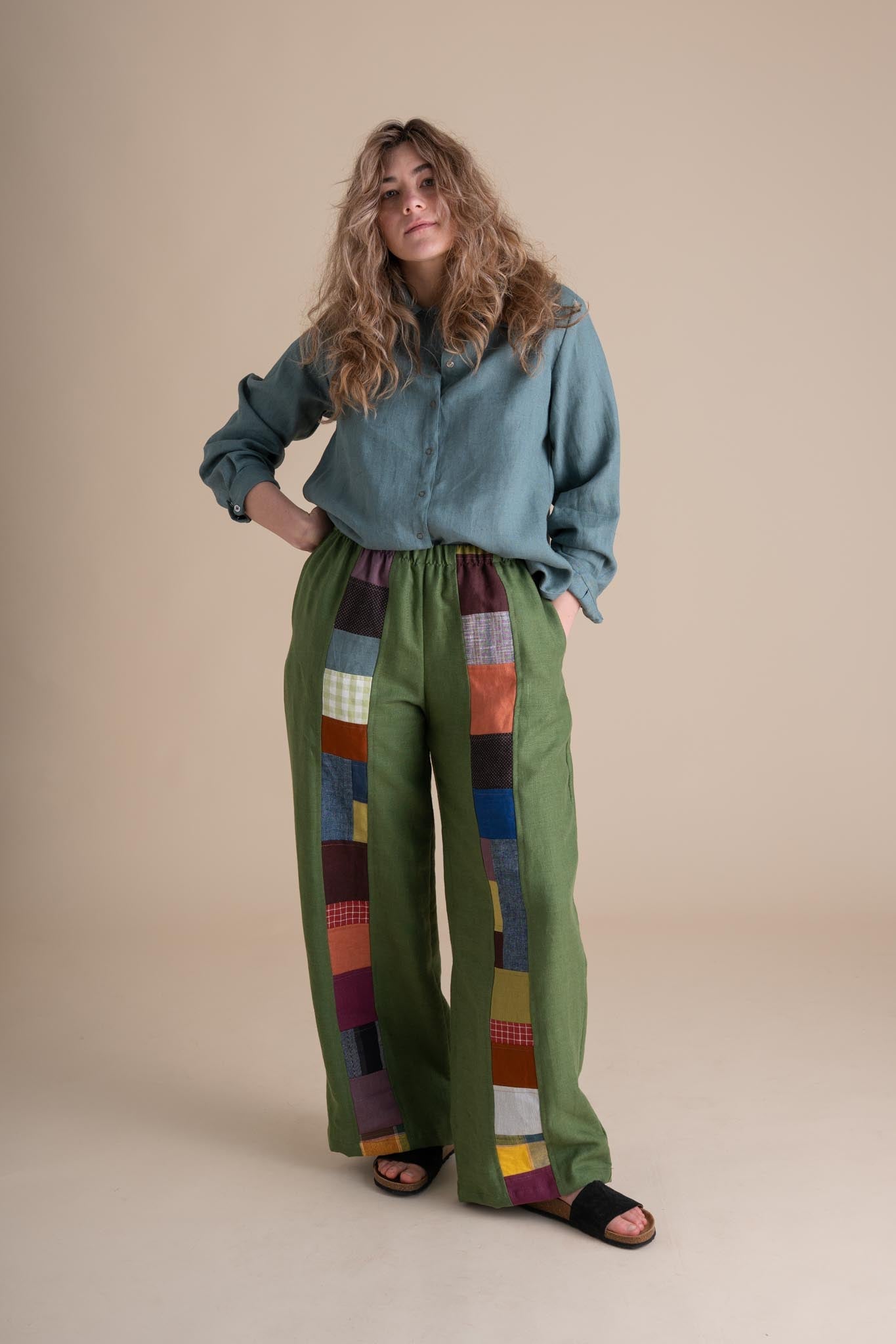 Joystripe Pants in Clover