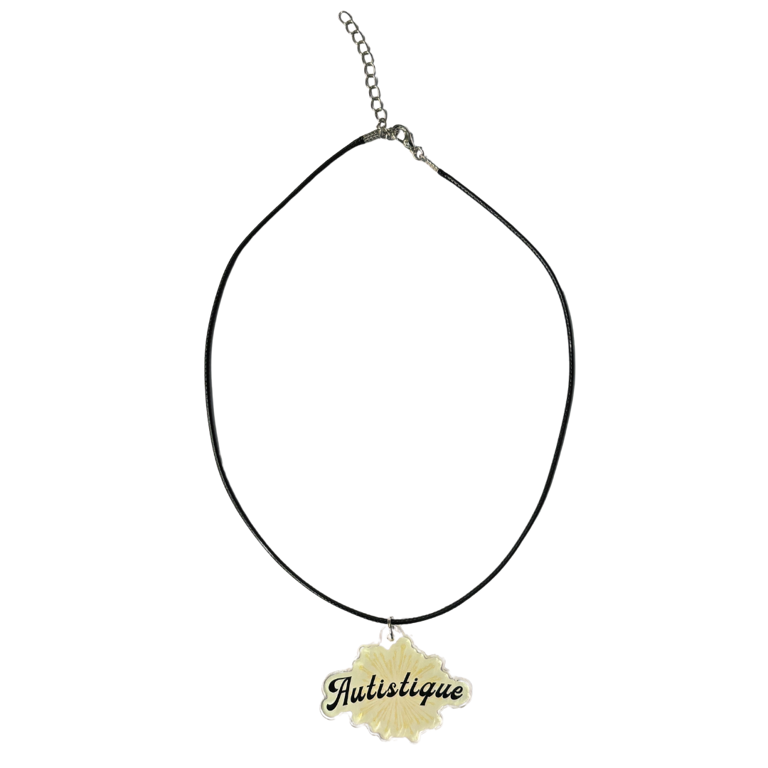 Autistique Autism Pride Acrylic Pendant Necklace