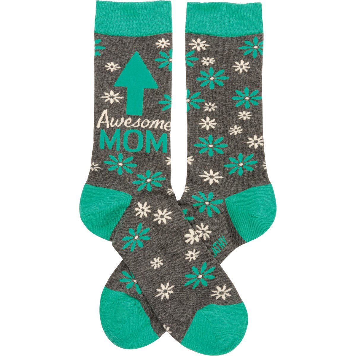Awesome Mom Arrow Socks With Floral Design
