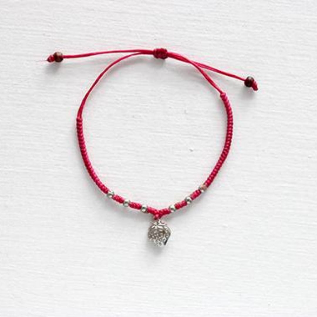 Hmong Silver .925 Charm Adjustable Bracelet - Thailand