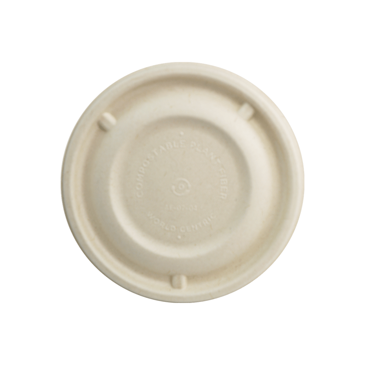 World Centric 12 oz Barrel Bowl Fiber Lid Compostable Plant Fiber (QTY 500), SKU BBL-SC-12N-LF