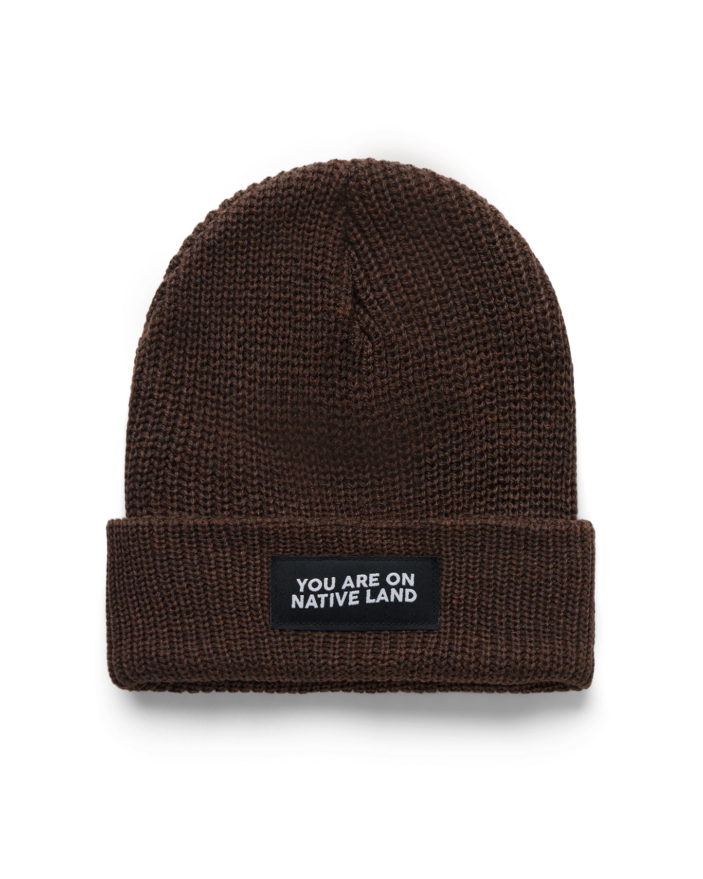 'YOU ARE ON NATIVE LAND' RIBBED BEANIE - Osadia Concept Store