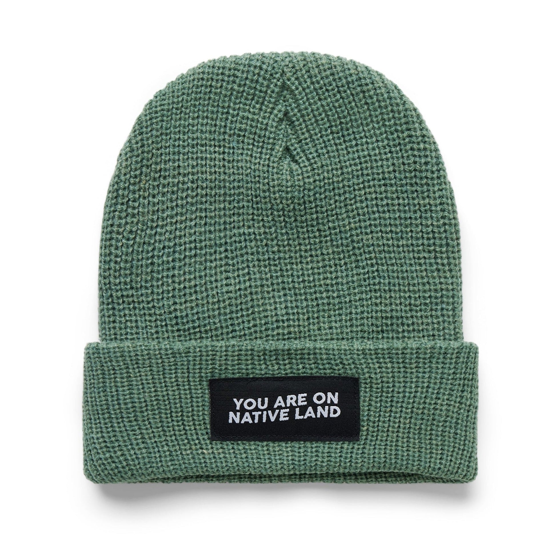 'YOU ARE ON NATIVE LAND' RIBBED BEANIE - Osadia Concept Store