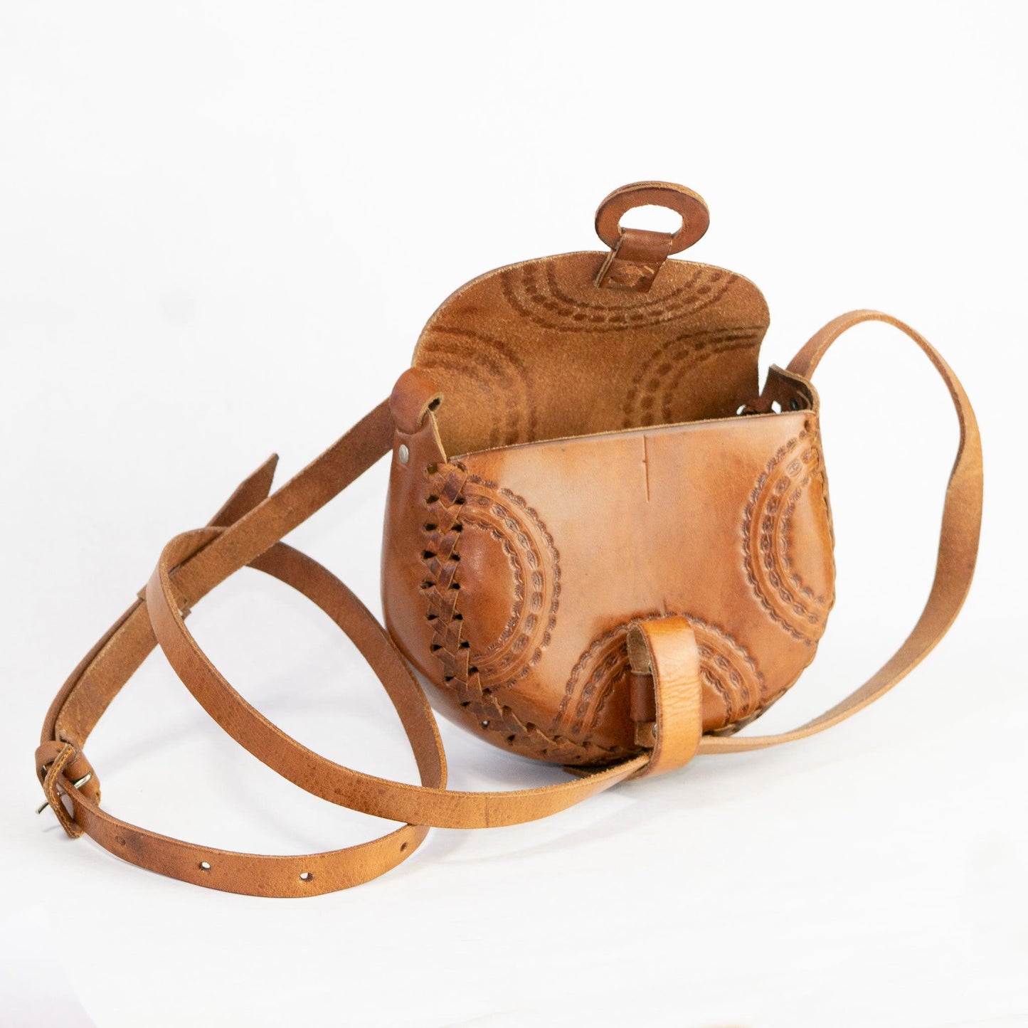Alicia Leather Crossover Stamped Purse - Mexico