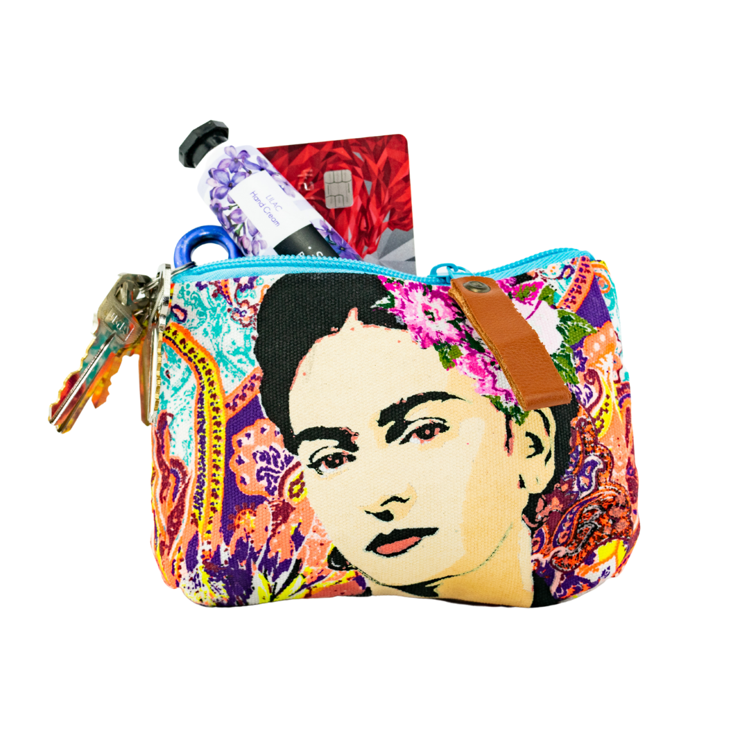 Frida Kahlo Printed Boho Mexican Style Coin Purse - Thailand