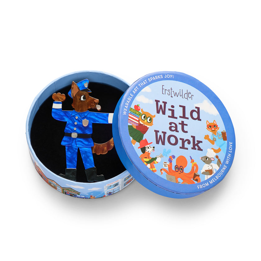 Officer Wags Brooch by Erstwilder