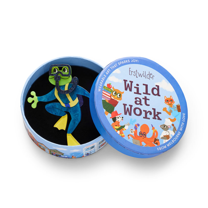 Slick Swimmer Brooch by Erstwilder
