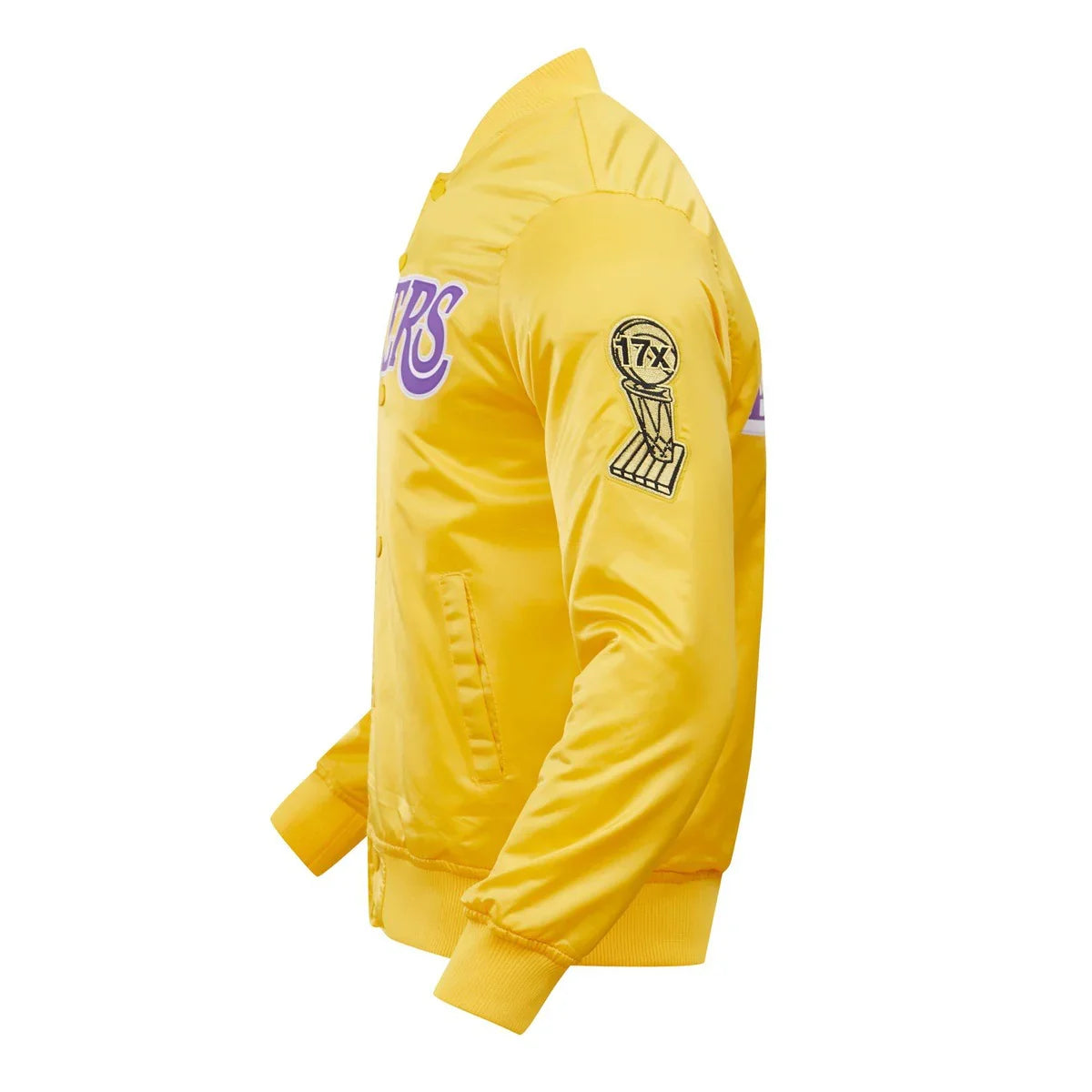 Pro Standard LA Lakers Big Logo Satin Jacket - Gold