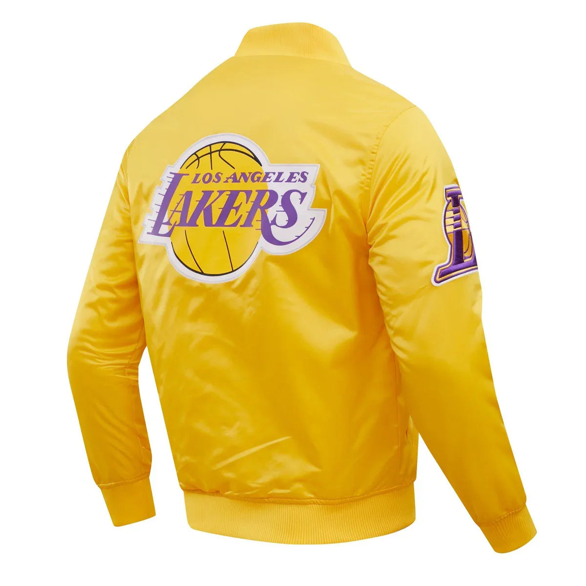 Pro Standard LA Lakers Big Logo Satin Jacket - Gold