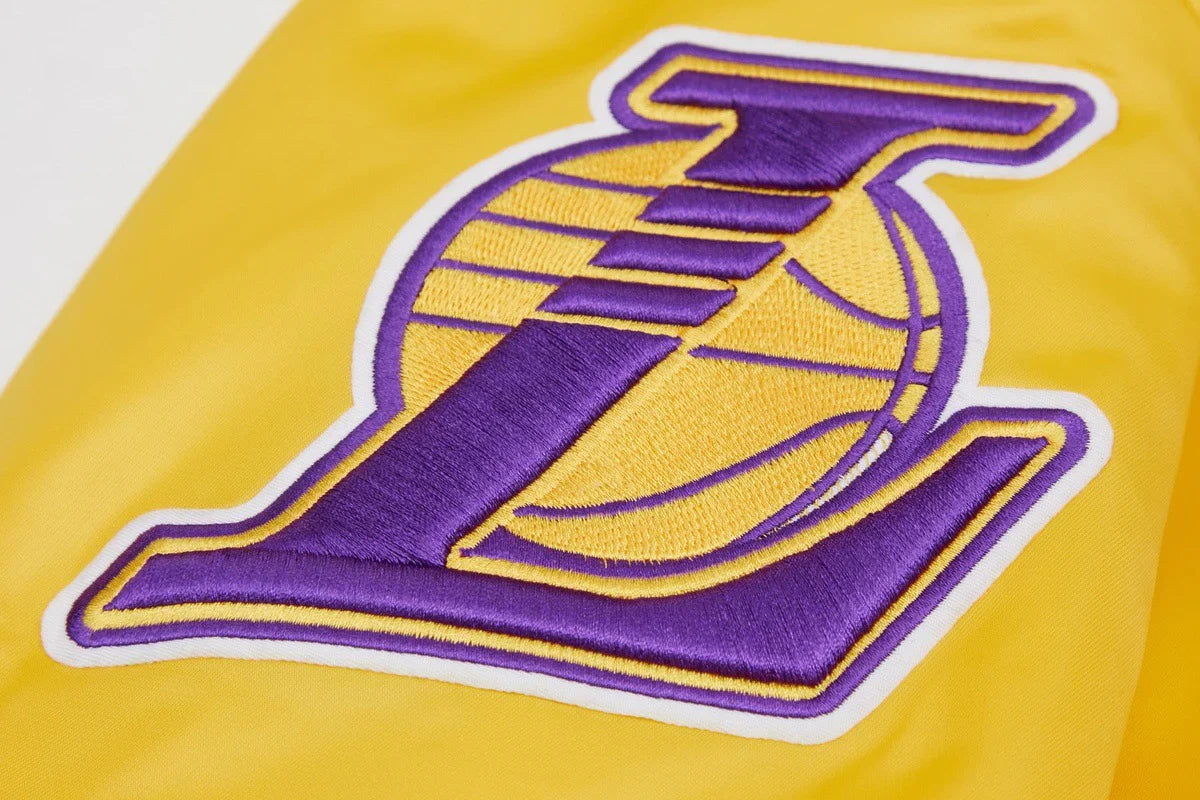 Pro Standard LA Lakers Big Logo Satin Jacket - Gold
