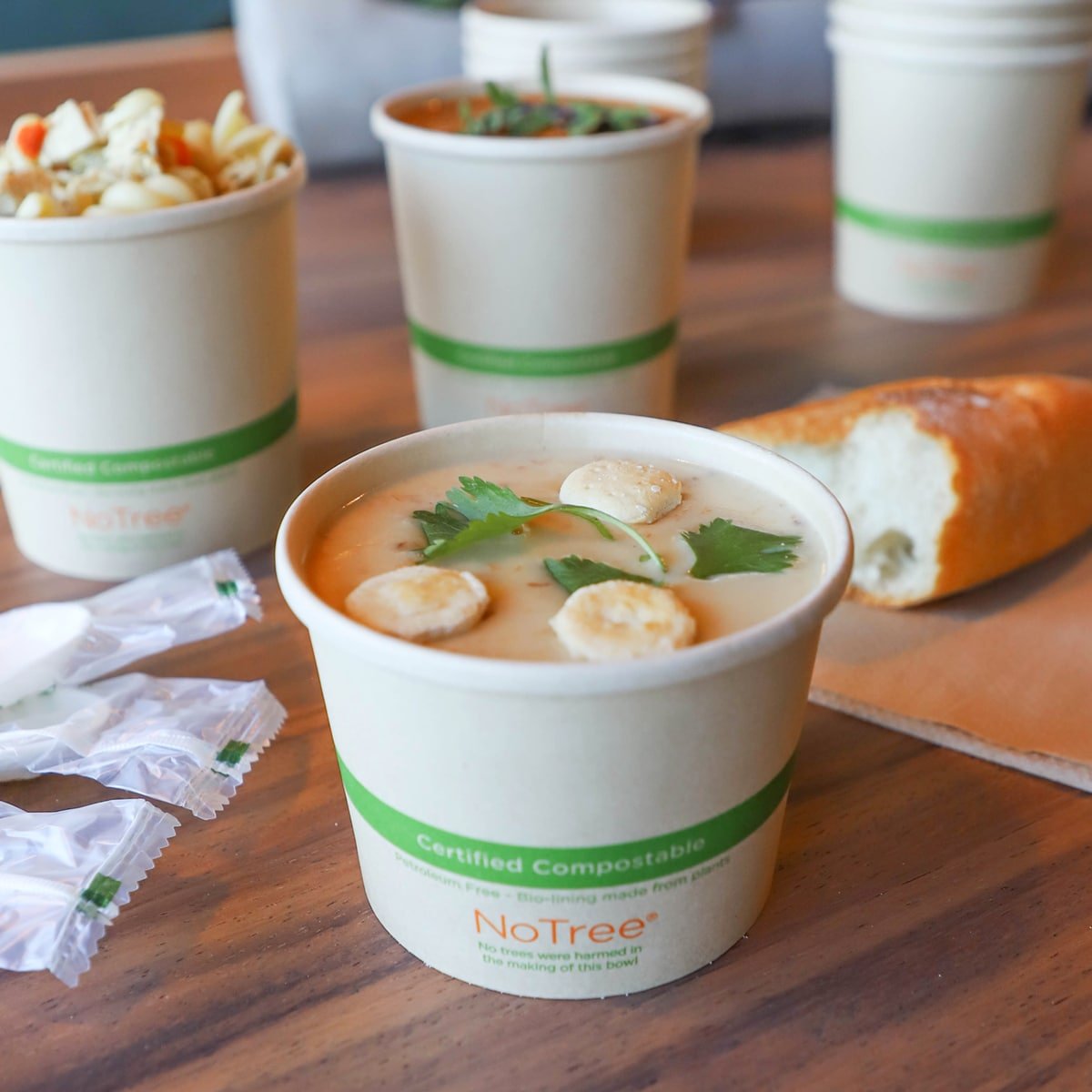 World Centric NoTree Paper Bowl 12oz Tall, Compostable (QTY 500), SKU BO-NT-12T