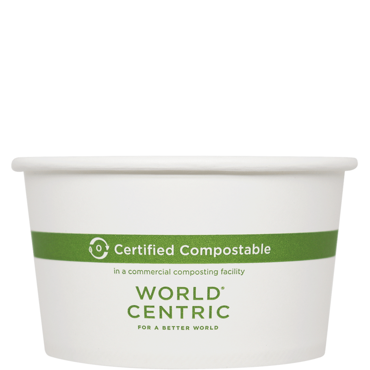 World Centric FSC Certified Compostable Paper Bowl, 12 oz, White (QTY 500), SKU BO-PA-12