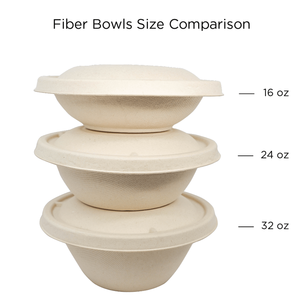 World Centric 16-32oz Fiber Bowls + Lids