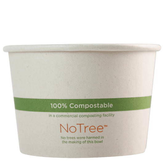 World Centric NoTree 16 oz Bamboo Paper Bowl – Compostable (QTY 500), SKU BO-SU-16