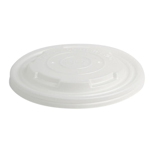 World Centric PLA Lid for 12–32oz Paper Bowls Compostable White (QTY 1000), SKU BOL-CS-12