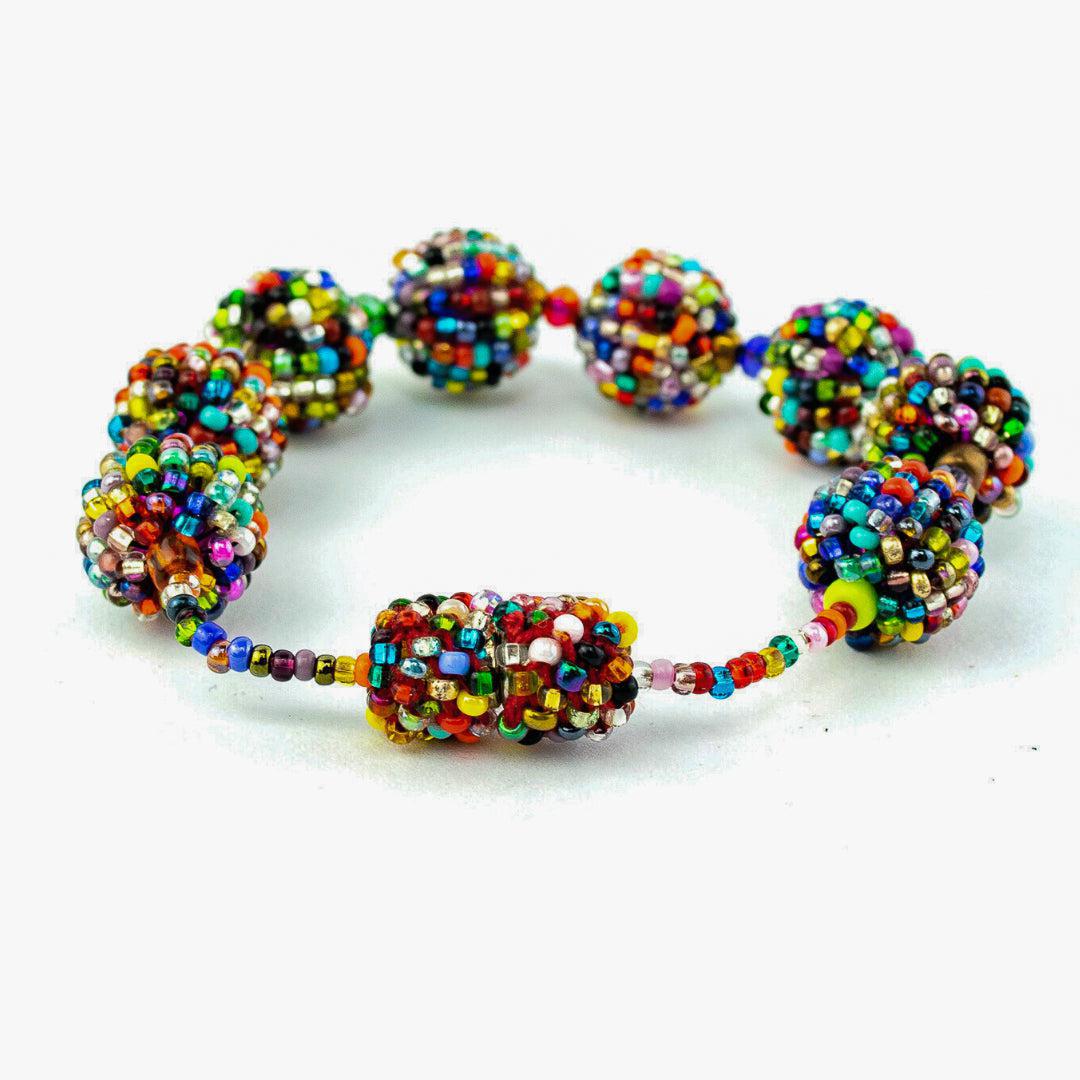 Shiva Magnetic Closure Seed Bead Bracelet - Guatemala