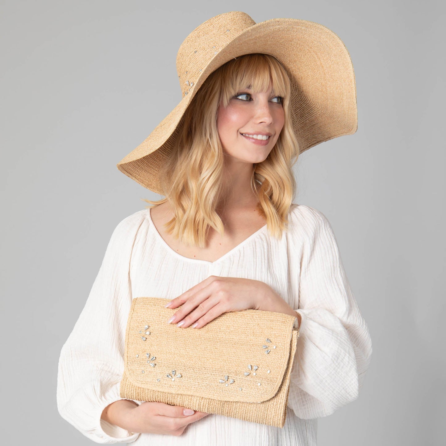 Glamour Fine Raffia Clutch