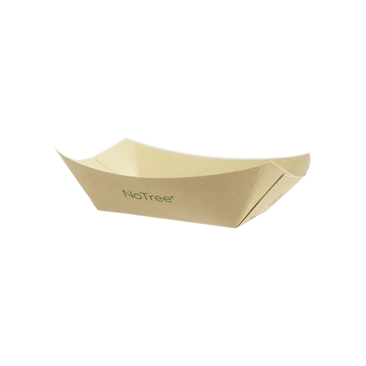 World Centric 1/2 LB NoTree Boat Tray (QTY:1000), SKU BT-NT-50
