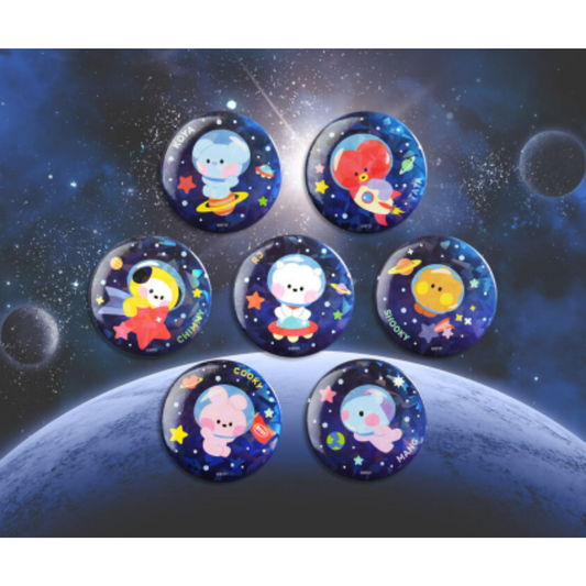 BTS x BT21 Minini Space Can Badge