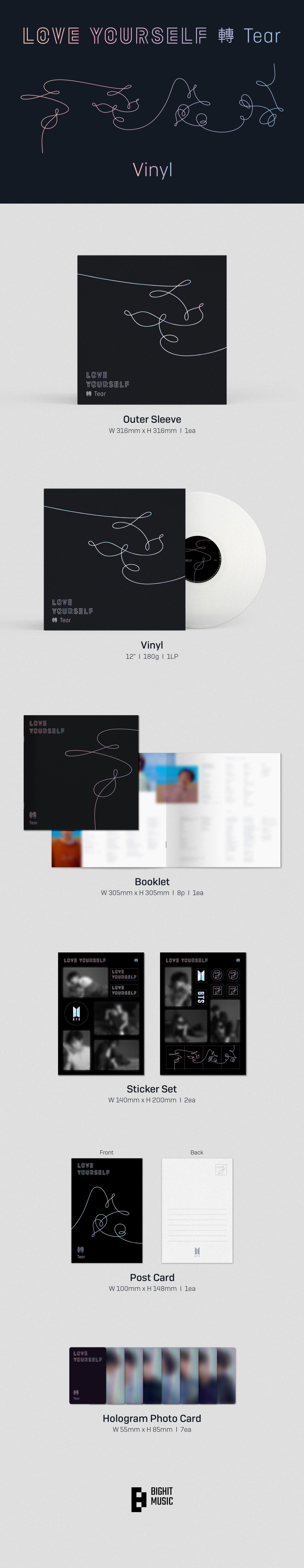 BTS 3rd Full Album Lp - Love Yourself è½ Tear