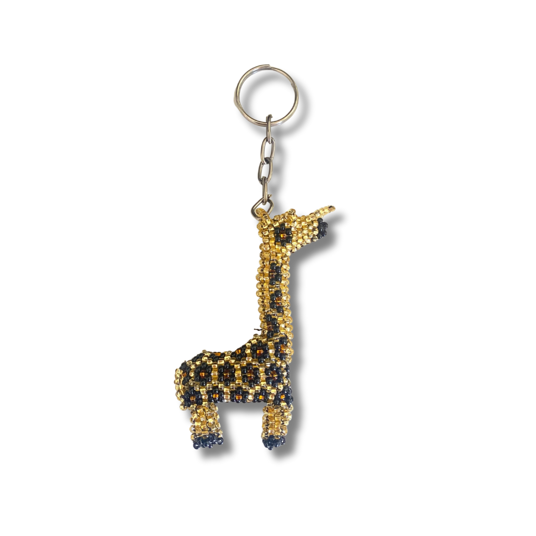 Giraffe Seed Bead Key Chain - Mexico - Osadia Concept Store