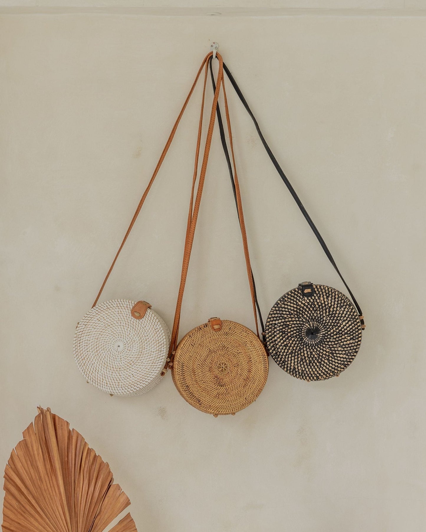 Round Rattan Purse