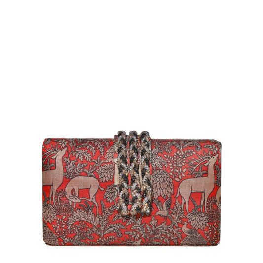 Bambi Braided Fringe Clutch