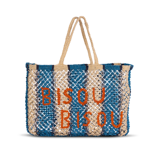 Bisou Bisou Woven Jute Tote