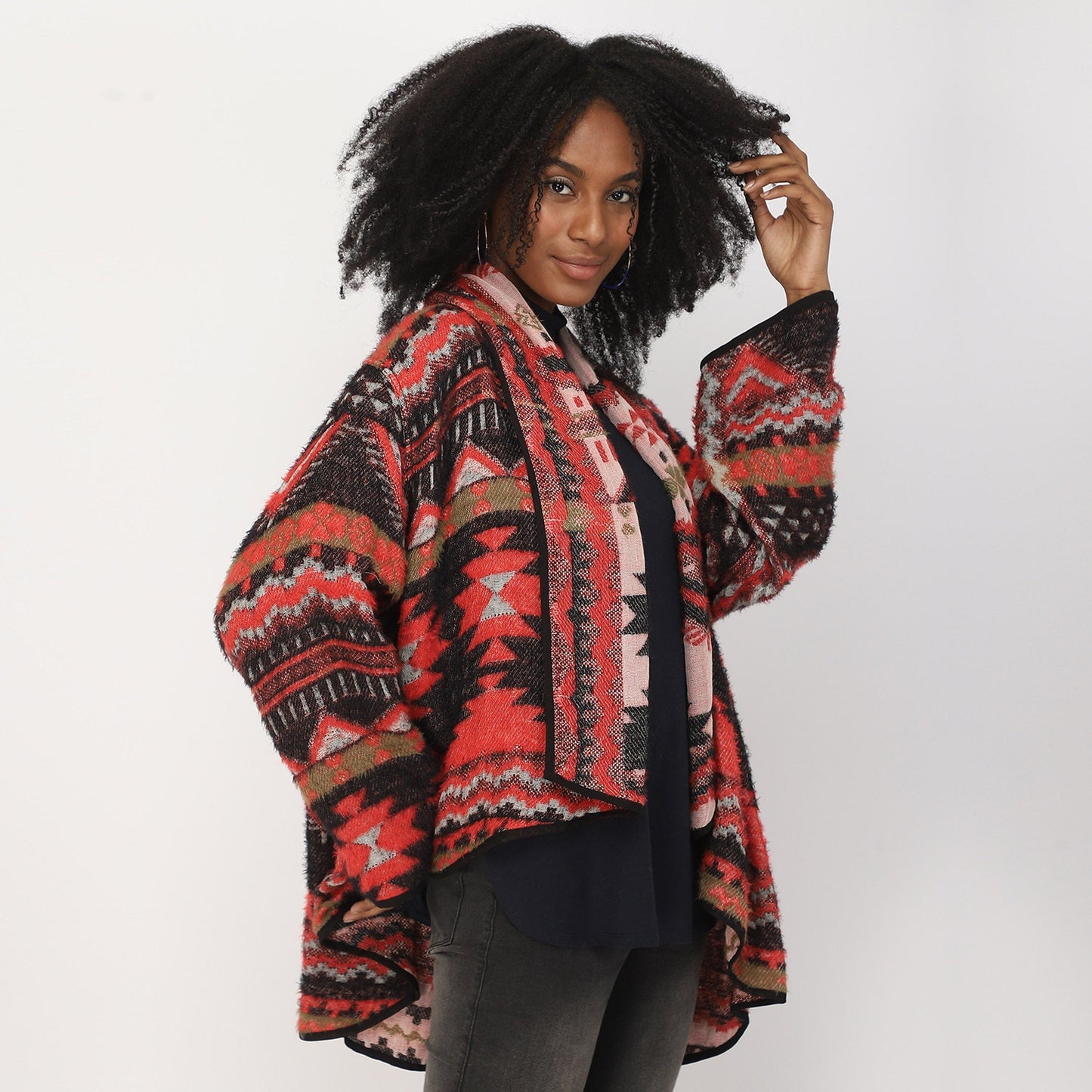 Santo Kimono - Black Cherry