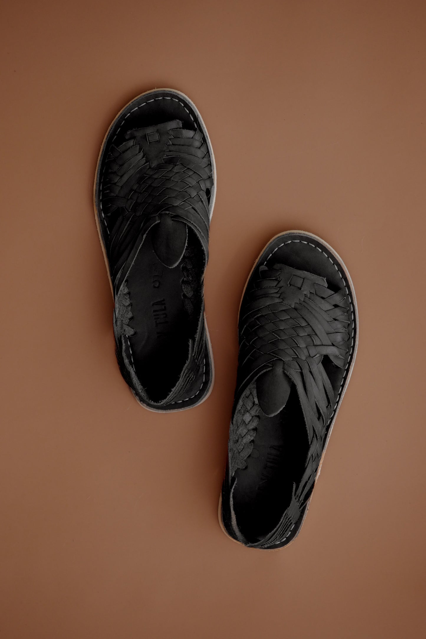 Black Leather Pachuco Huarache - FINAL SALE