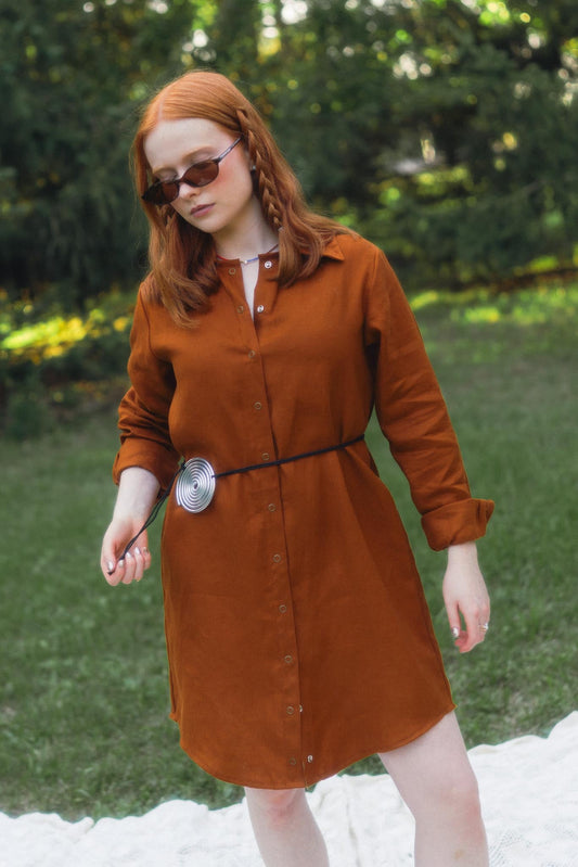 Aurelia Dress in Rust