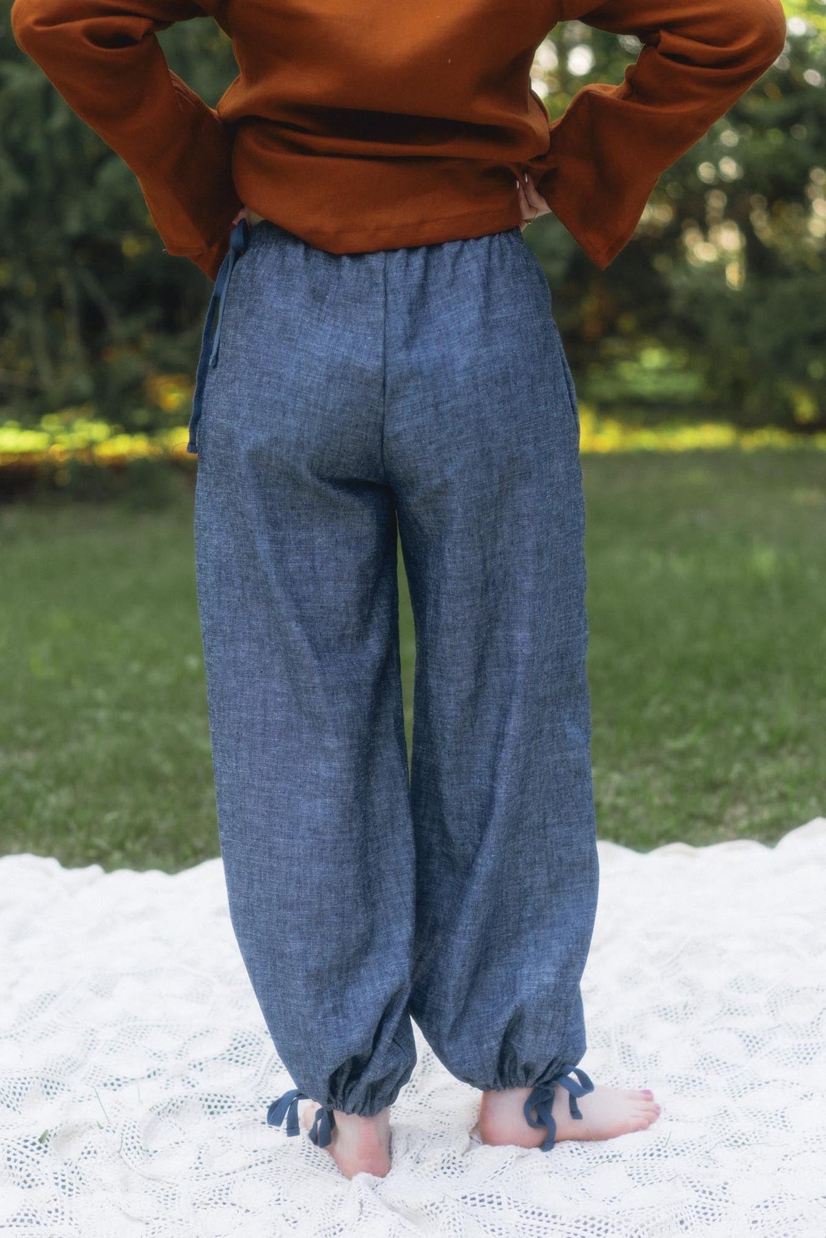 Vesper Pants in Indigo Chambray