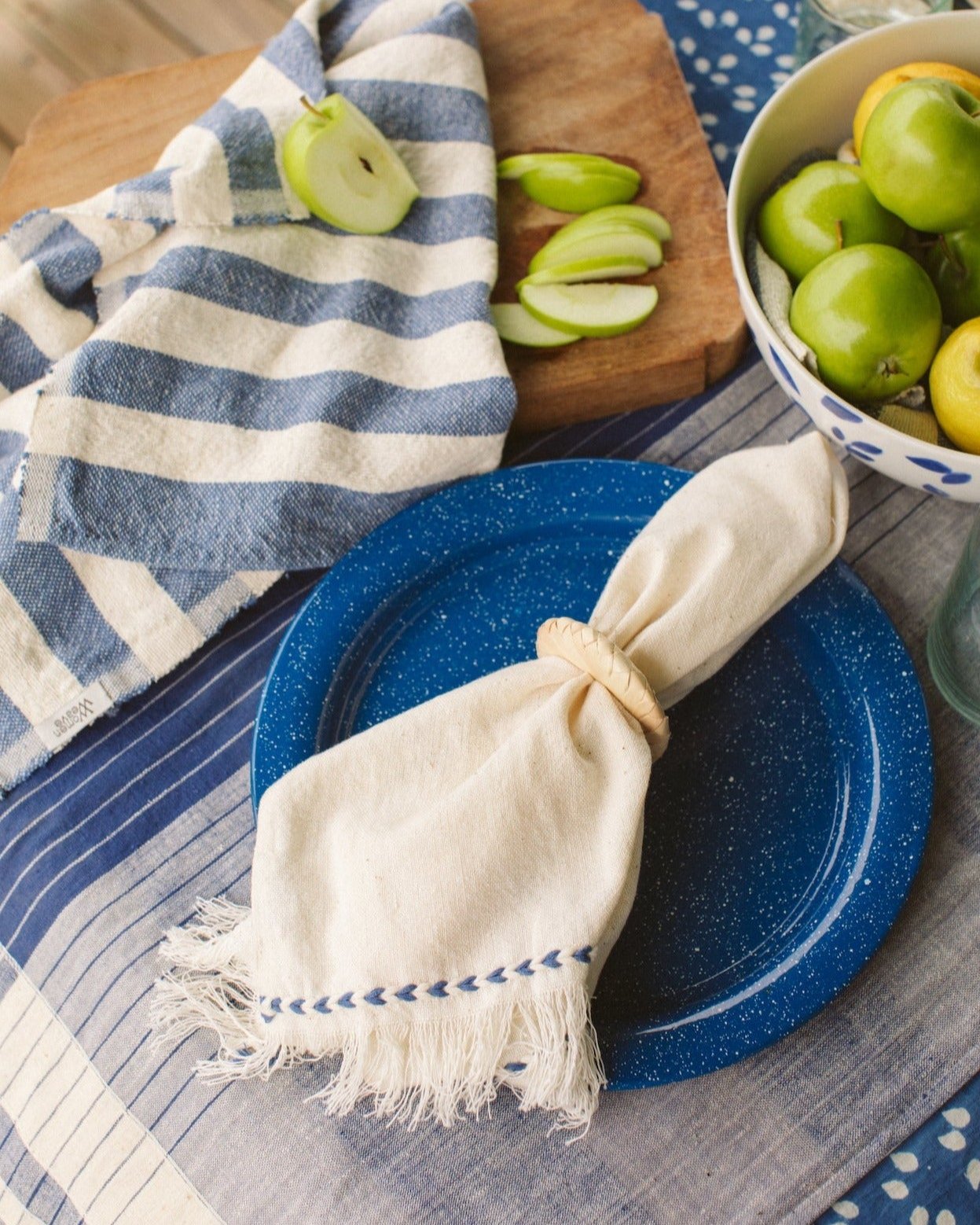 Chambray Braid Detail Napkin | Set of 2
