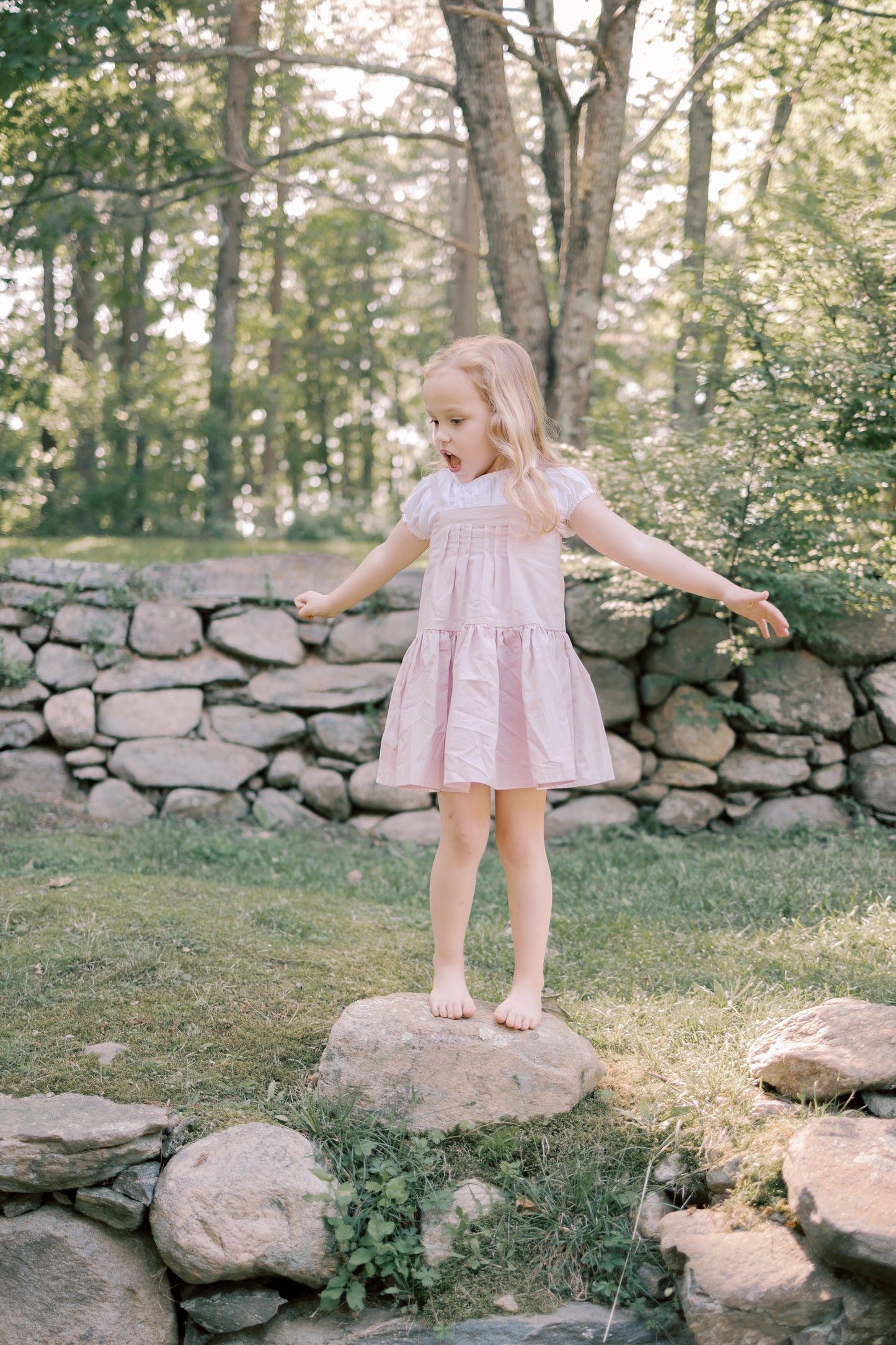 Hikari Pintuck Dress- Soft Pink