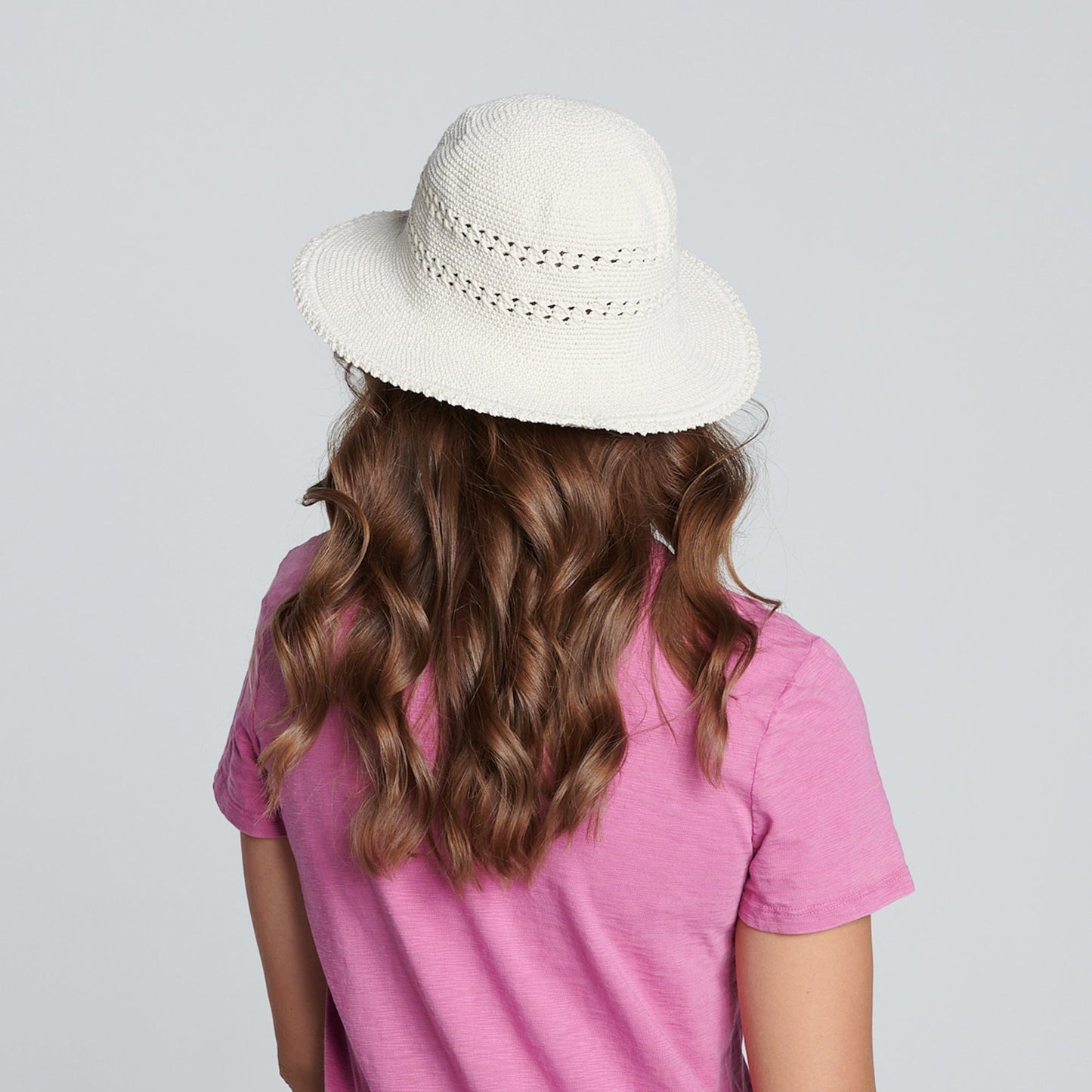 Women's Cotton Crochet Hat Medium Brim