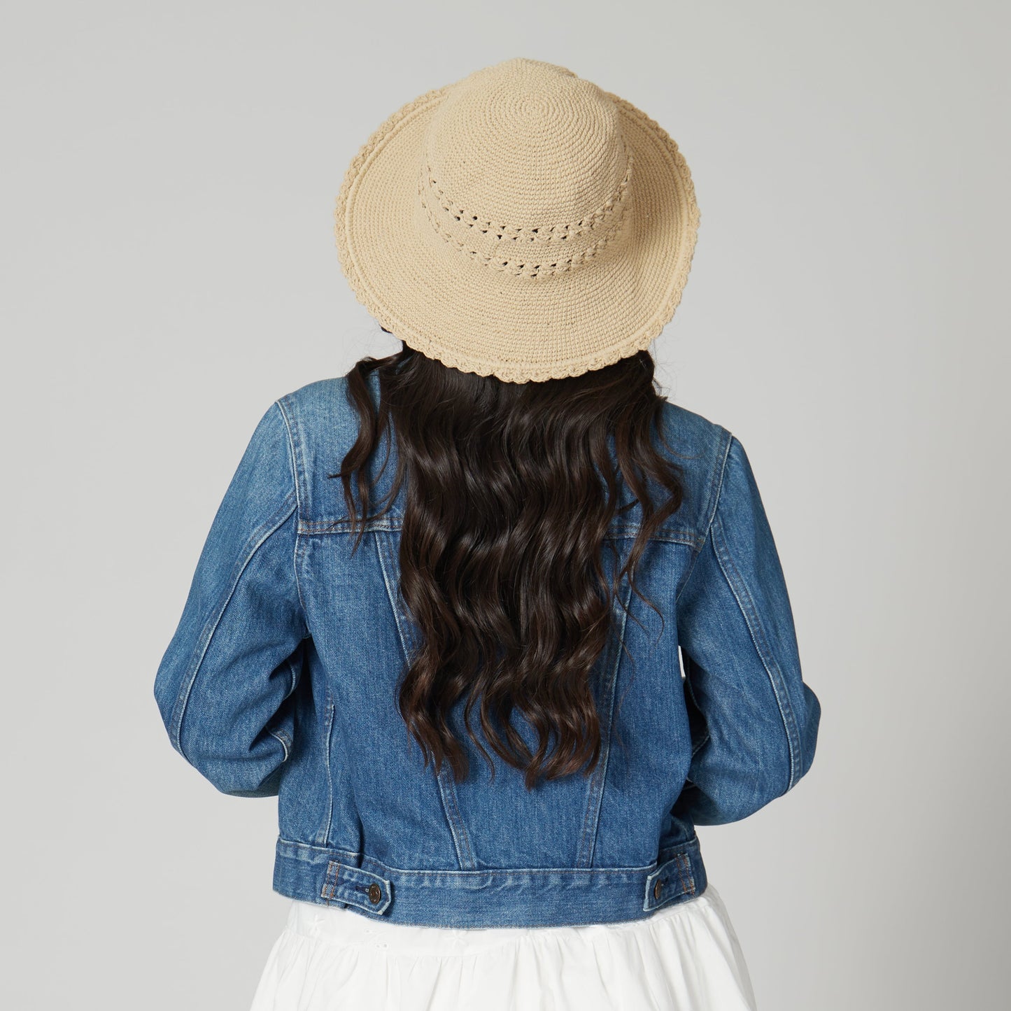 Women's Cotton Crochet Hat Medium Brim