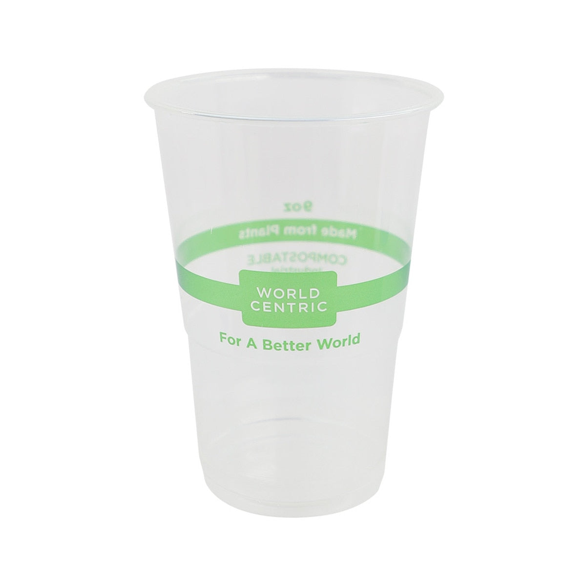 World Centric 9 oz Clear Cold Cup PLA Compostable (QTY 2000), SKU CP-CS-9