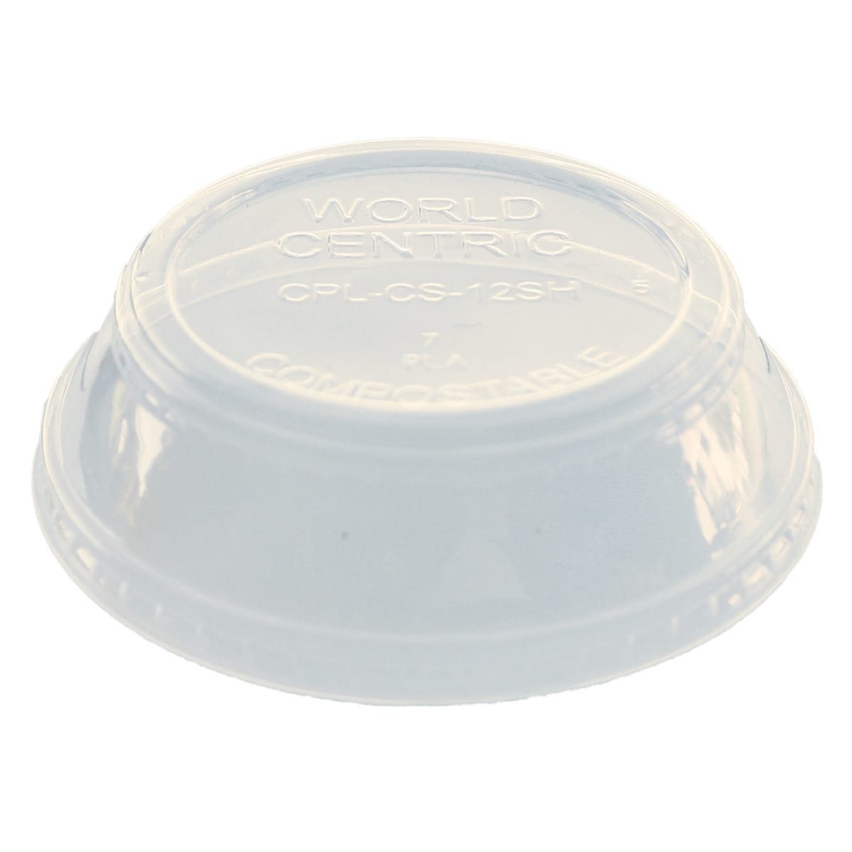World Centric LID PLA Lid for 9Q-24 oz Cold Cups & Portion Holder for CP-CS-2SF & CP-CS-4S, Clear (QTY 1000), SKU CPL-CS-12SH