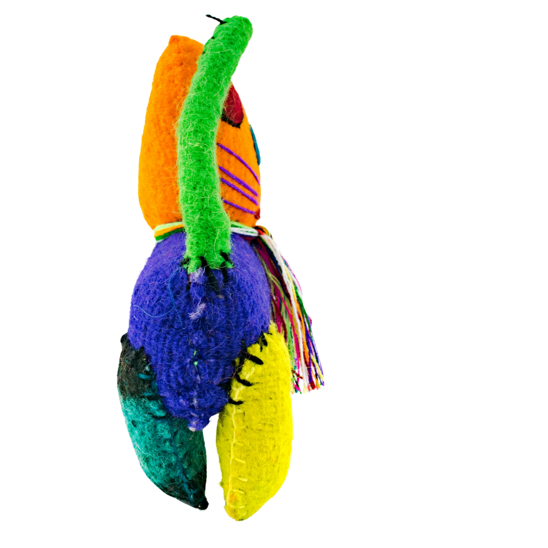 Felix the Cat: Repurposed Wool Boho Decor - Mexico