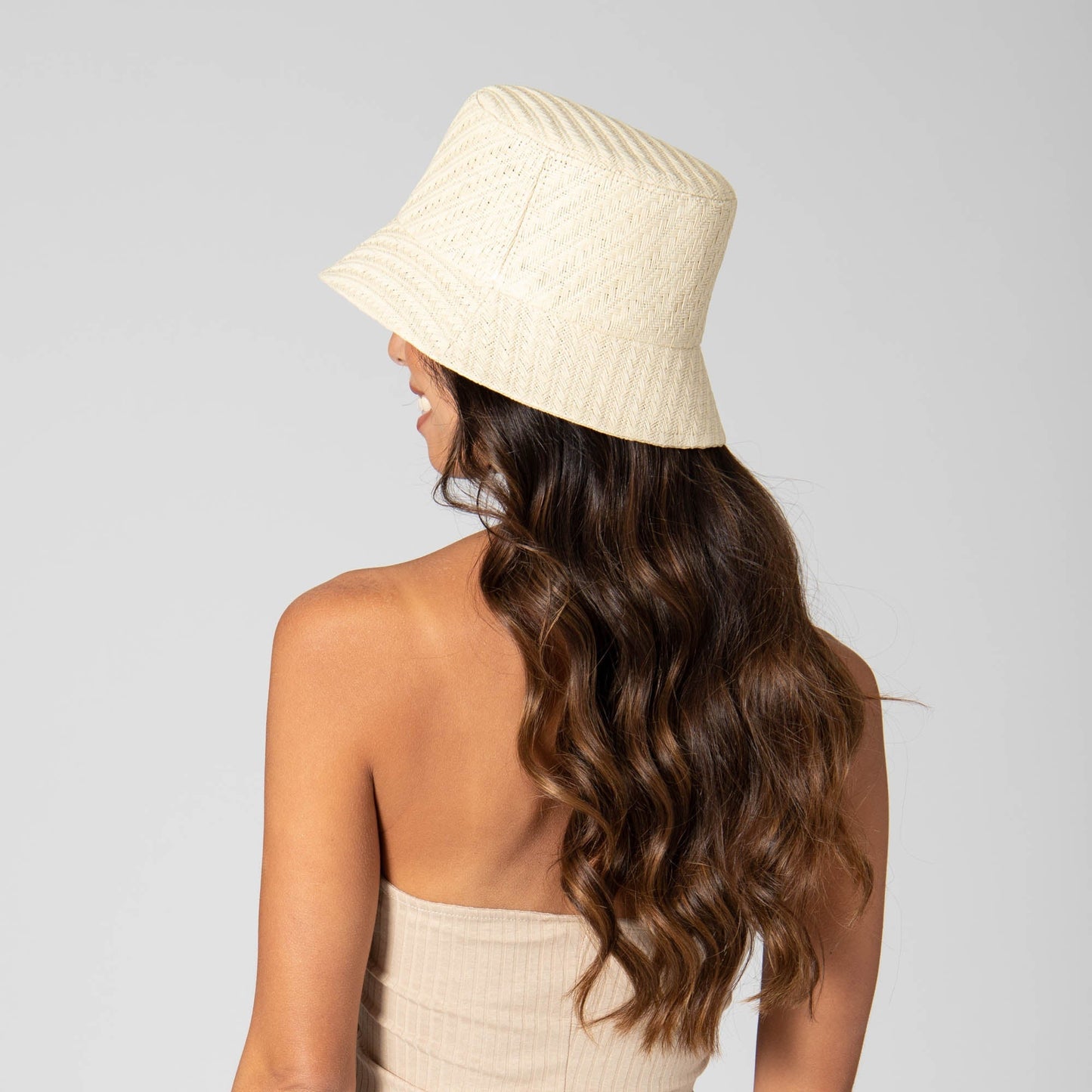 Women's Textured Woven Bucket Hat