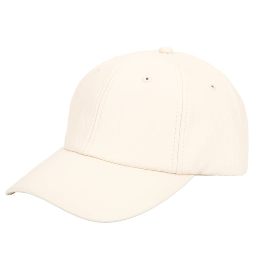 Women's Faux Leather Ball Cap w/ Elastic